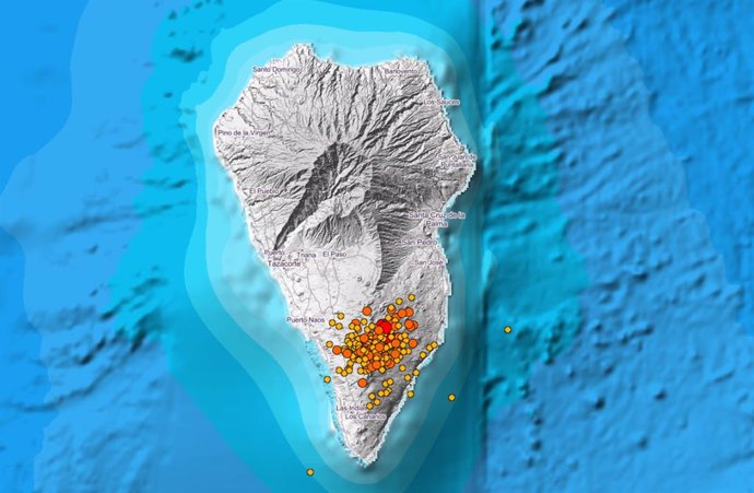 Activitat sísmica al sud de La Palma