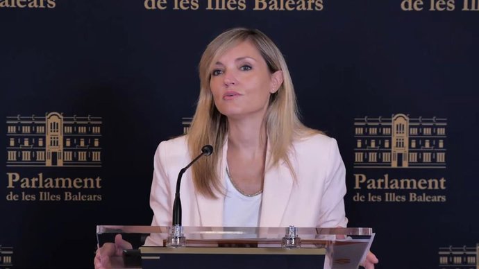 La portavoz de Cs, Patricia Guasp, este lunes en rueda de prensa.