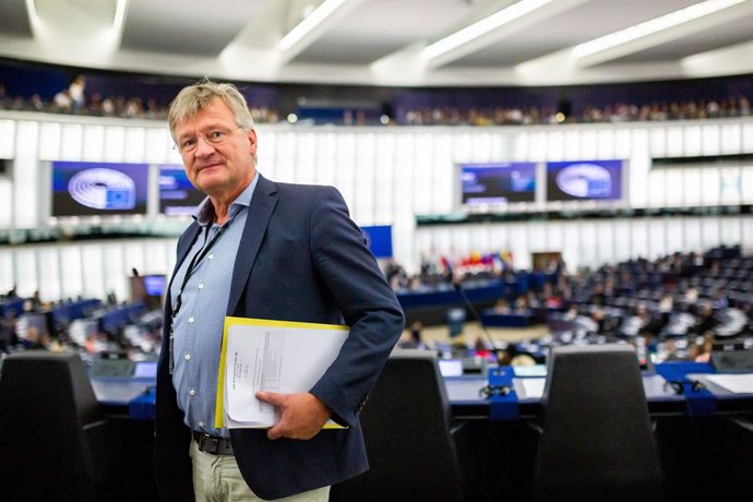 Archivo - FILED - 18 September 2019, France, Strasbourg: Jorg Meuthen, Leader of Alternative for Germany (AfD), and Member of the European Parliament, attends a session at the European Parliament. The Jewish life in Germany is an elementary component of