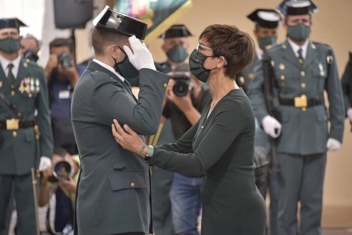 La directora general de la Guardia Civil, María Gámez, en acto de la patrona en Málaga