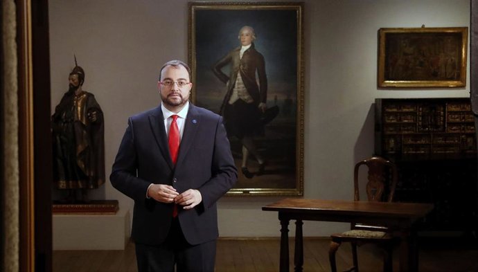 Archivo - El presidente del Principado de Asturias, Adrián Barbón