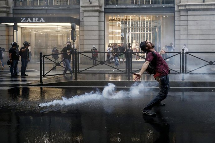 Arxiu - Protestes contra el passaport sanitari a Itlia