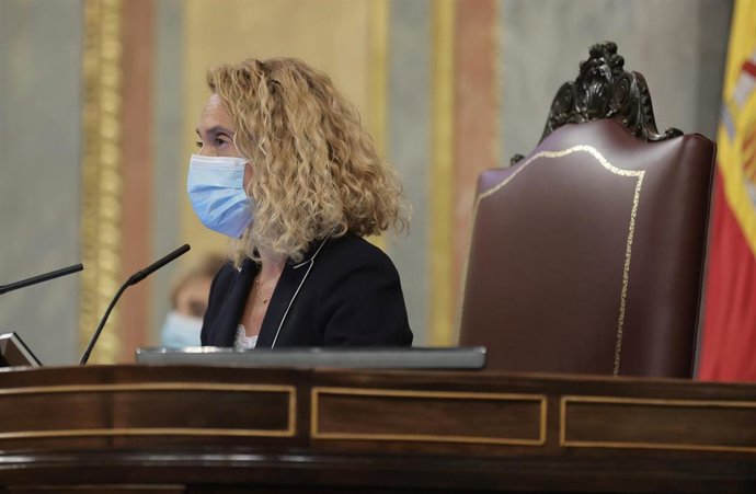 La presidenta del Congreso, Meritxell Batet, en una sesión plenaria