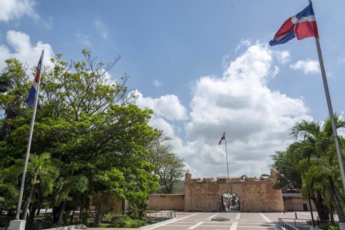 Bandera de República Dominicana en Santo Domingo