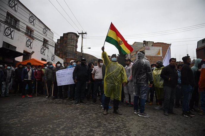 Archivo - Manifestación en Bolivia