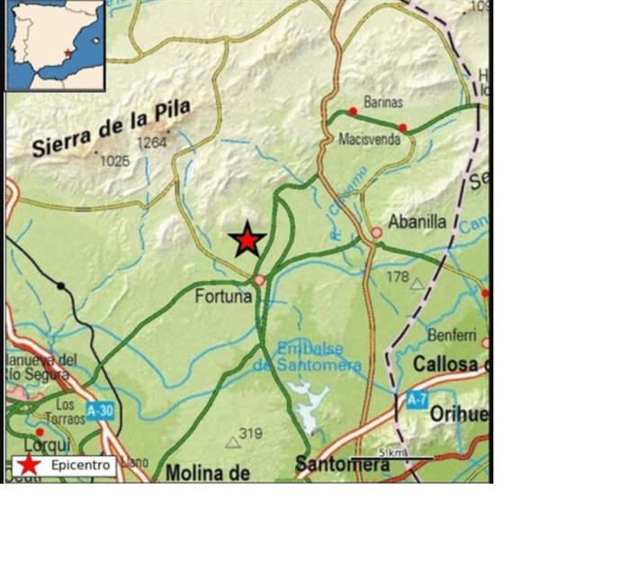 Terremoto al Noroeste de Fortuna