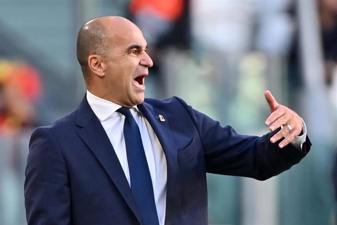 Roberto Martínez dirigiendo a Bélgica