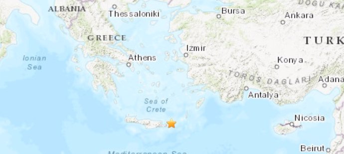 Terremoto de magnitud 6,3 frente a las costas de la isla de Creta, en Grecia