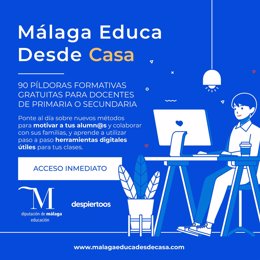 La Diputación de Málaga amplía el programa gratuito de enseñanza y aprendizaje online para docentes de Educación Primaria