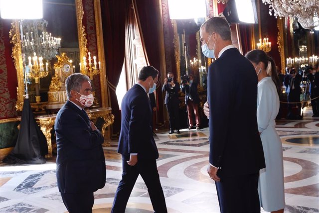 Miguel Ángel Revilla en la recepción oficial ofrecida por los Reyes de España en el Palacio Real