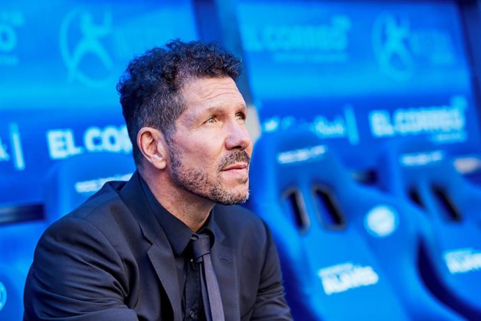 El entrenador del Atlético de Madrid, Diego Pablo Simeone