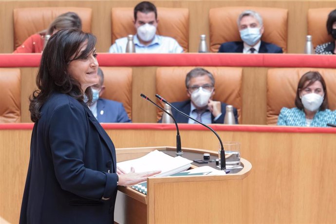 La presidenta del Gobierno regional, Concha Andreu, en el debate sobre el Estado de la Región
