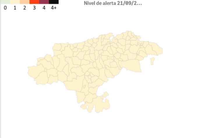 Archivo - Mapa del 'semáforo Covid'