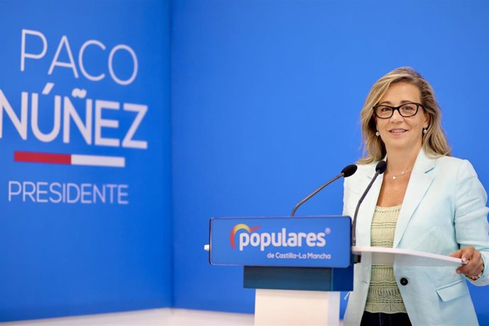 La portavoz del Grupo Parlamentario Popular en las Cortes de Castilla-La Mancha, Lola Merino.