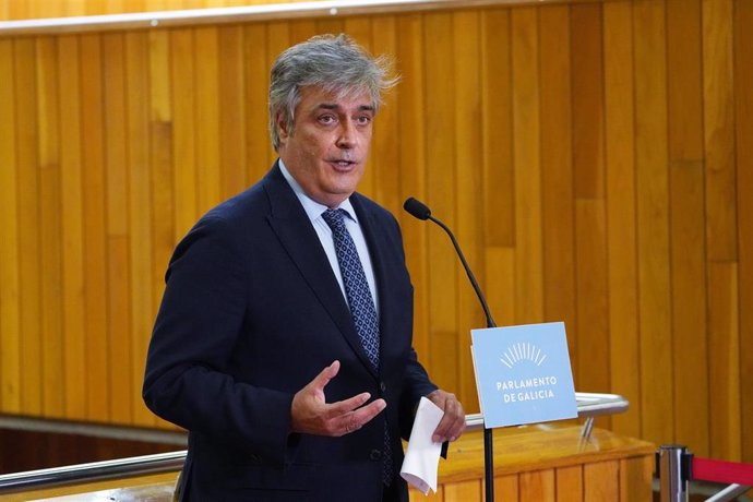El portavoz del PPdeG, Pedro Puy, en la valoración del discurso del presidente de la Xunta en el debate de política general del Parlamento de Galicia