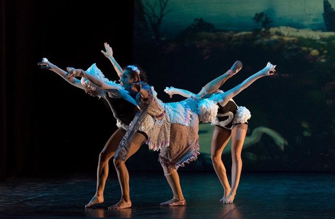 Representación de El lago de los cisnes.