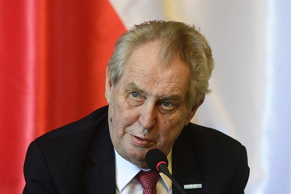 Archivo - El presidente de República Checa, Milos Zeman