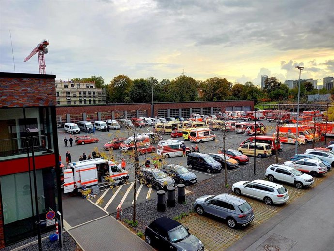 Operativo en Essen para la desactivación de la bomba.