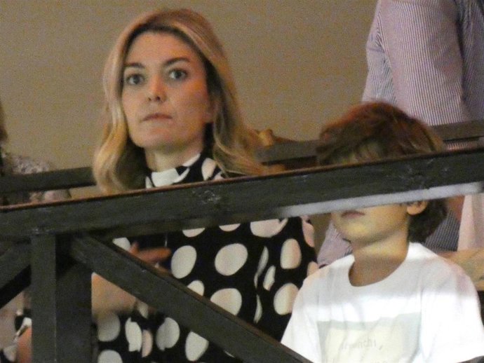 Marta Ortega, con su hijo Amancio en el concurso hípico celebrado en Barcelona hace unos días