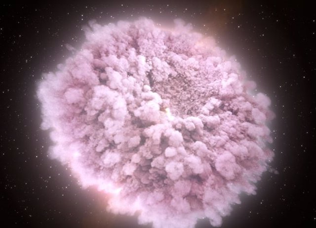 Imagen de un remanente de fusión de estrellas de neutrones. Los campos magnéticos dentro de ellos pueden ser bastante altos, lo que cambiará cómo se comportan los electrones en las reacciones nucleares y cómo se comportan las reacciones nucleares.