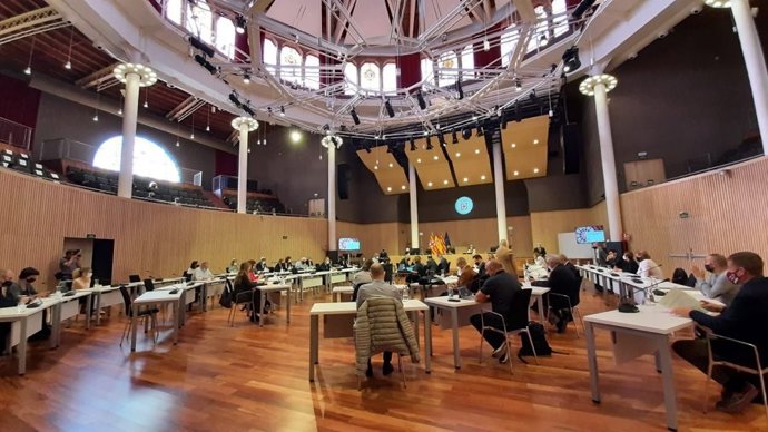 El pleno extraordinario de la Diputación de Barcelona.