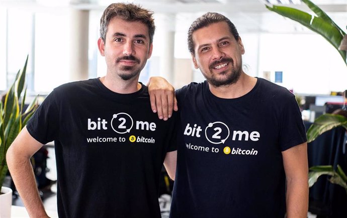 El consejero delegado de Bit2me, Leif Ferreira, y el nuevo consejero delegado de Bit2me Capital, Bogdan Stirbu.