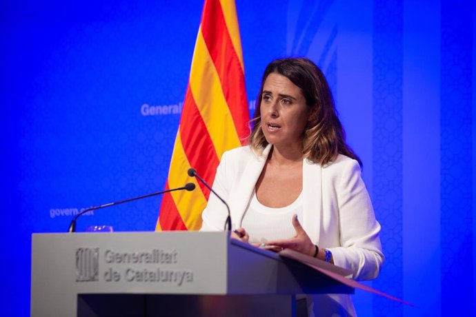 La portavoz del Govern de la Generalitat, Patrícia Plaja, ofrece una rueda posterior al Consell Executiu. ARCHIVO.