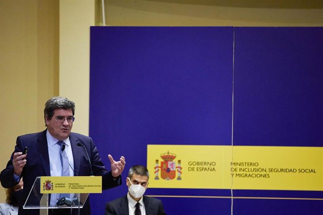 El ministro de Inclusión, Seguridad Social y Migraciones, José Luis Escrivá, presenta las líneas generales de los Presupuestos Generales del Estado para 2022.