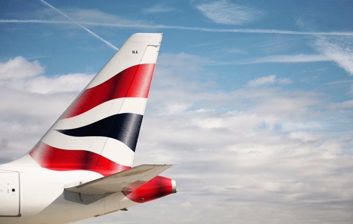 Archivo - Ala de British Airways