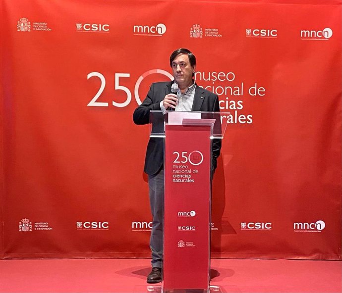 El director del Museo Nacional de Ciencias Naturales, Rafael Zardoya, inaugura los actos de conmemoración ddel 250 aniversario de la creación del Museo.