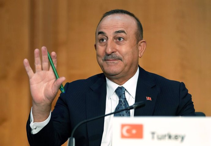 Archivo - 23 June 2021, Berlin: Turkish Foreign Minister Mevlut Cavusoglu attends the second Berlin Libya Conference at the Federal Foreign Office in Berlin. Photo: Michael Sohn/AP-Pool/dpa
