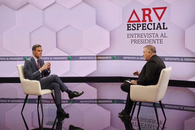 Pedro Sánchez durante la entrevista en LaSexta