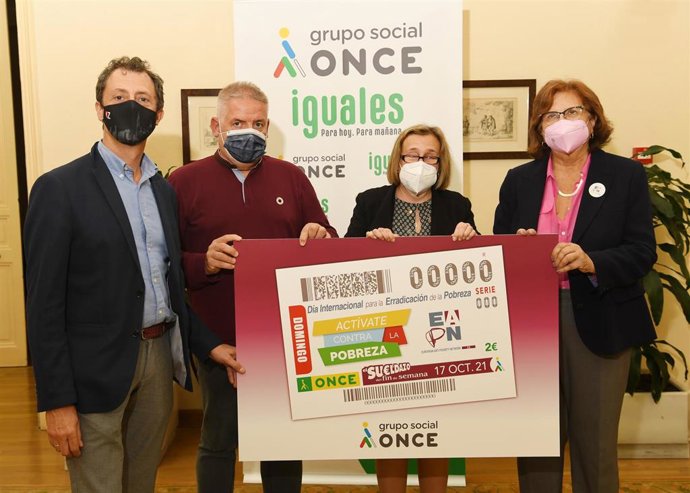 Presentación del cupón de la ONCE por el Día Internacional para la Erradicación de la Pobreza