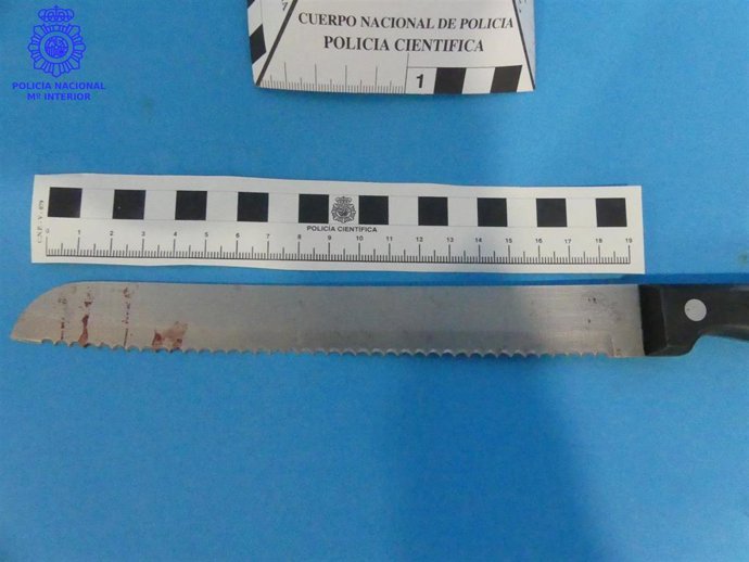 Cuchillo utilizado en el robo