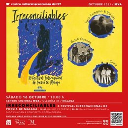 Cartel del Festival de Poesía Irreconciliables