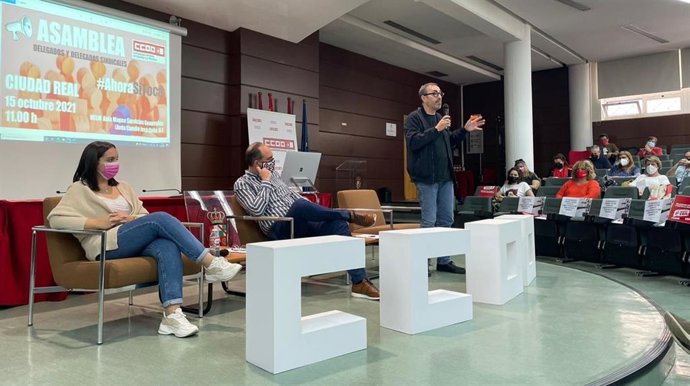 El secretario regional de CCOO, Paco de la Rosa, en Ciudad Real.