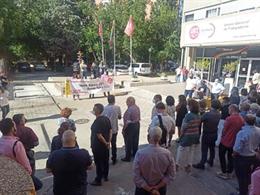 Concentración de UGT-A para condenar el asalto a la sede del sindicato italiano CGIL.