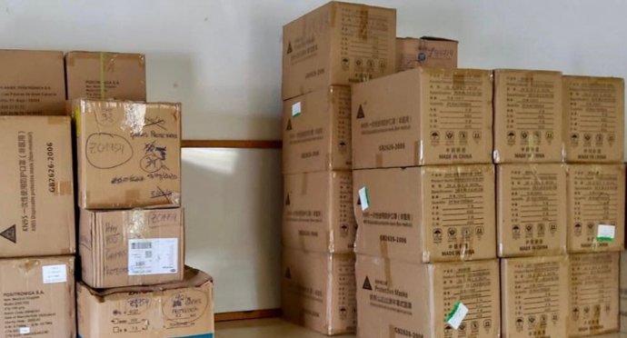 Material de protección donado a La Palma