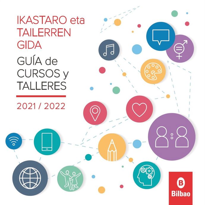 Cartel de cursos y talleres del Ayuntamiento de Bilbao
