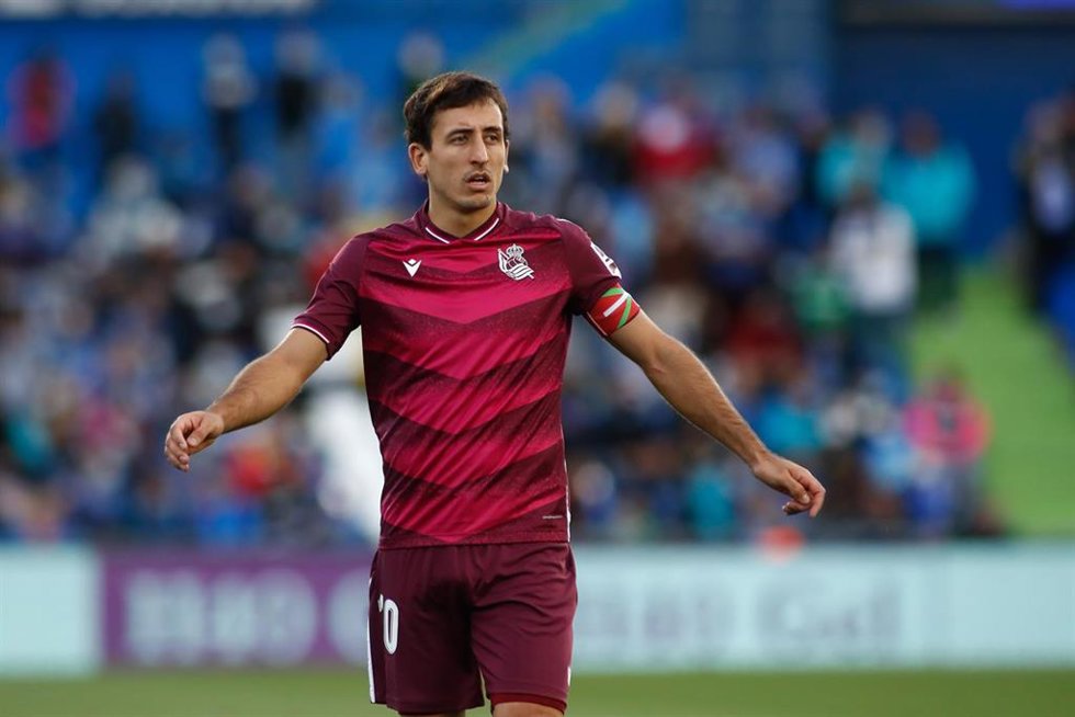 Mikel Oyarzabal durante un partido de la Real Sociedad