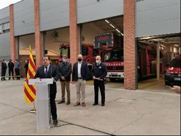 El conseller de Interior, Joan Ignasi Elena, ha inaugurado la reforma de las instalaciones del parque de Bomberos de Balaguer.