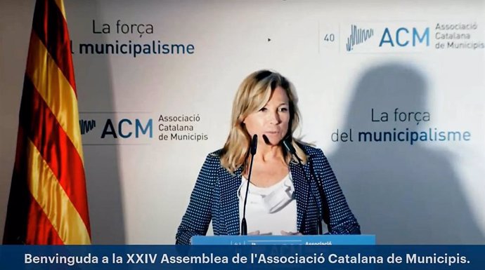 La secretria general de l'ACM, Joana Ortega, en la XXIV Assemblea de l'entitat