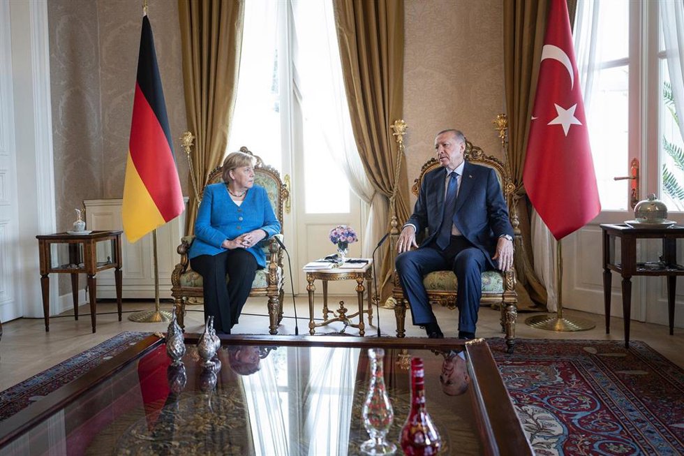 Angela Merkel y Recep Tayyip Erdogan