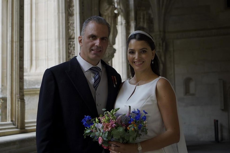 Javier Ortega Smith se casa con la mexicana Paulina Sánchez del Río en Toledo