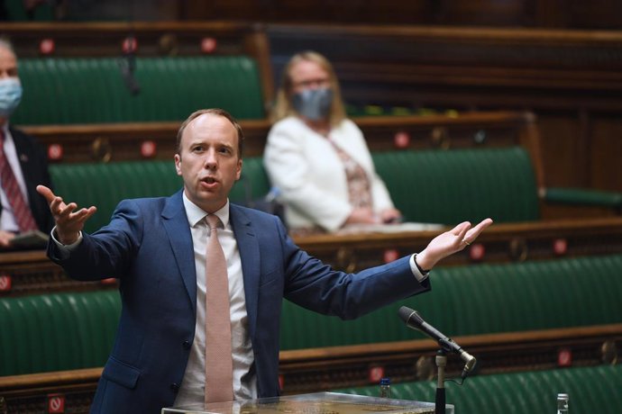 Archivo - El exministro de Sanidad británico Matt Hancock