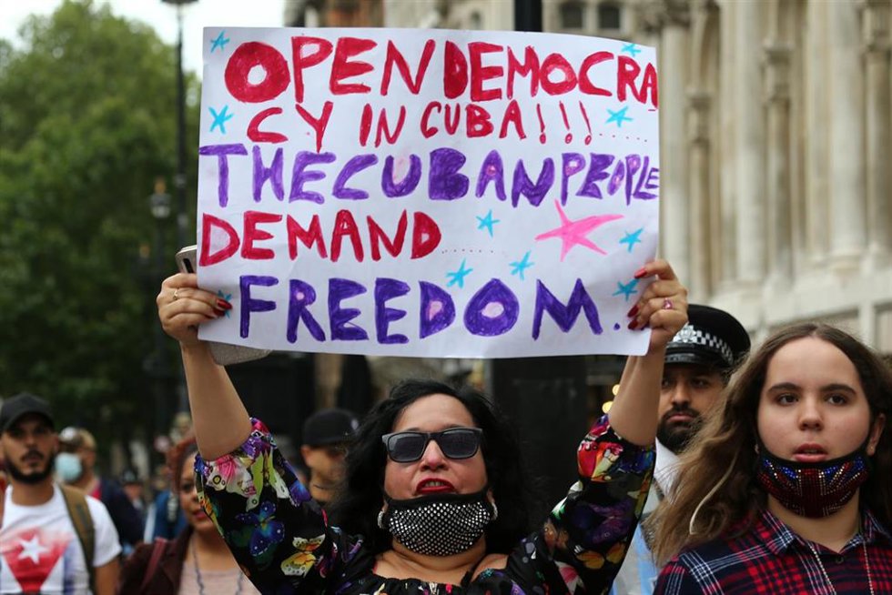 Archivo - Protestas contra el Gobierno cubano