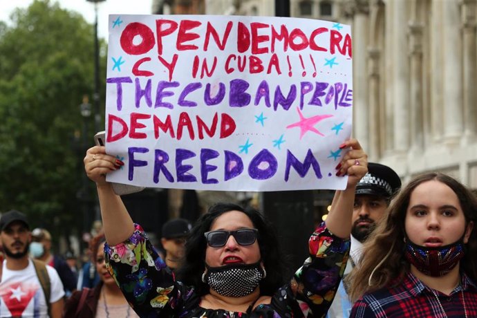 Archivo - Protestas contra el Gobierno cubano 