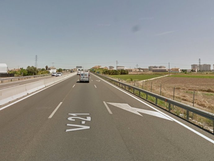 V-21 a su paso por Alboraia (Valencia)