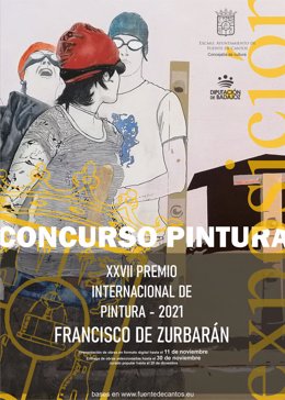 Cartel del XXVII Premio de Pintura Francisco de Zurbarán de Fuente de Cantos (Badajoz)