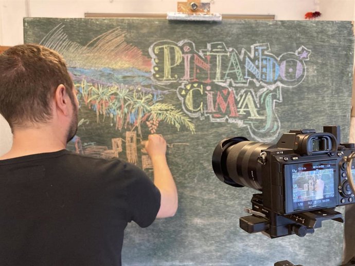 Grabación del documental 'Pintando Cimas'.